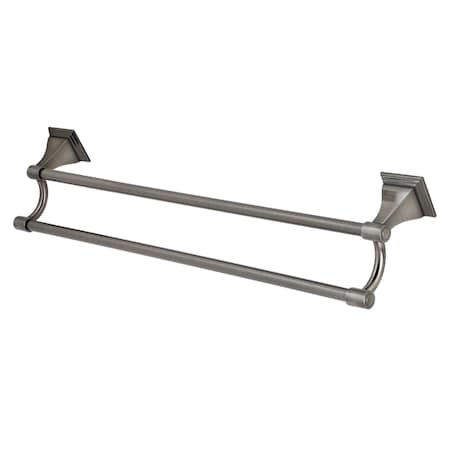 Kingston Brass BAH6123BS Monarch 24" Dual Towel Bar, Black Stainless BAH6123BS
